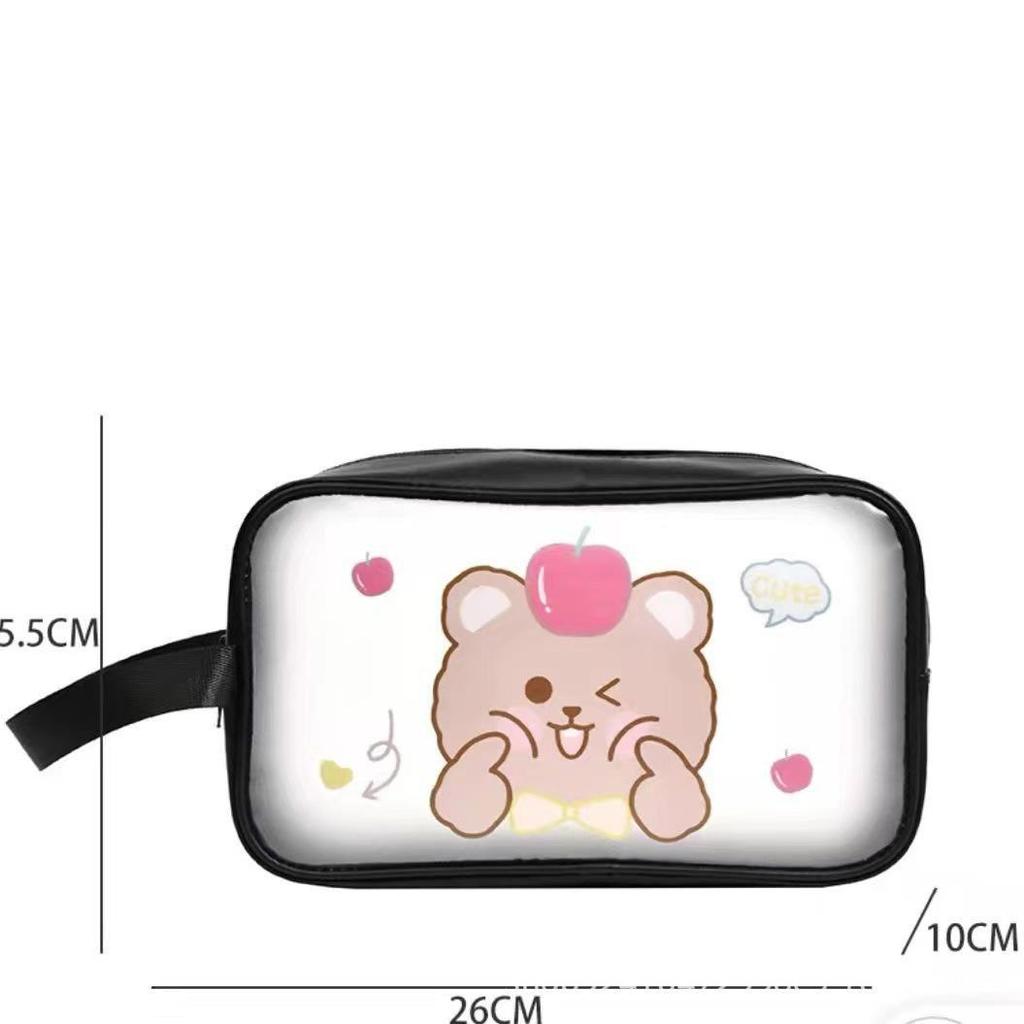 Bolsa Cosmética Anime em PVC Impermeável 2024 - Bolsa de Mão Portátil para Mulheres