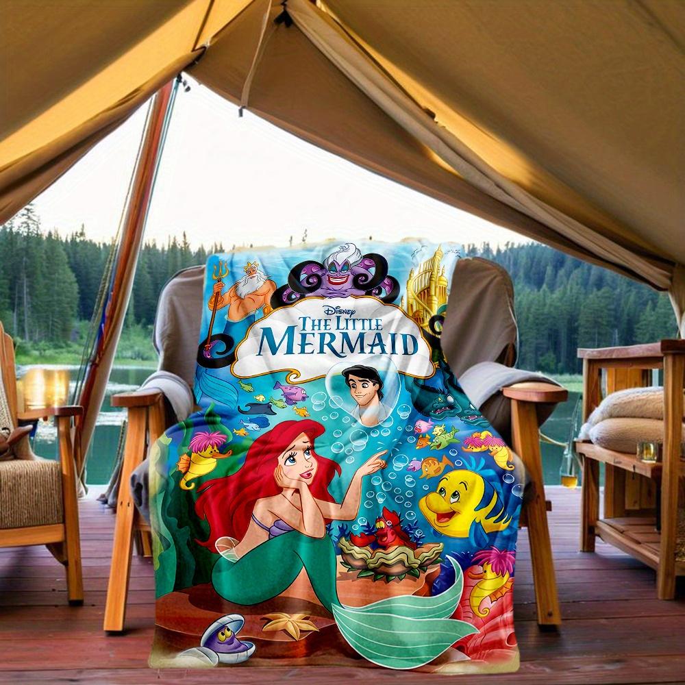 1pc, The Little Mermaid Ariel Blanket Seasonal Home Decor Gift for Friends, Soft Throw Blanket, Living Room, Travel, Camping