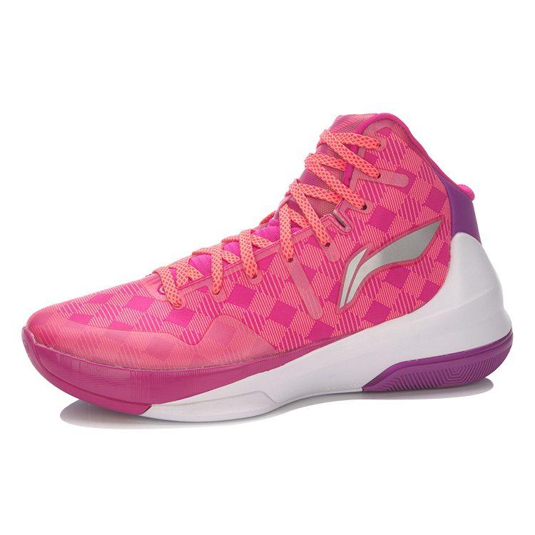 Li Ning Speed 3 High top Basketball Shoes Unisex Pink Purple ABAL039-6