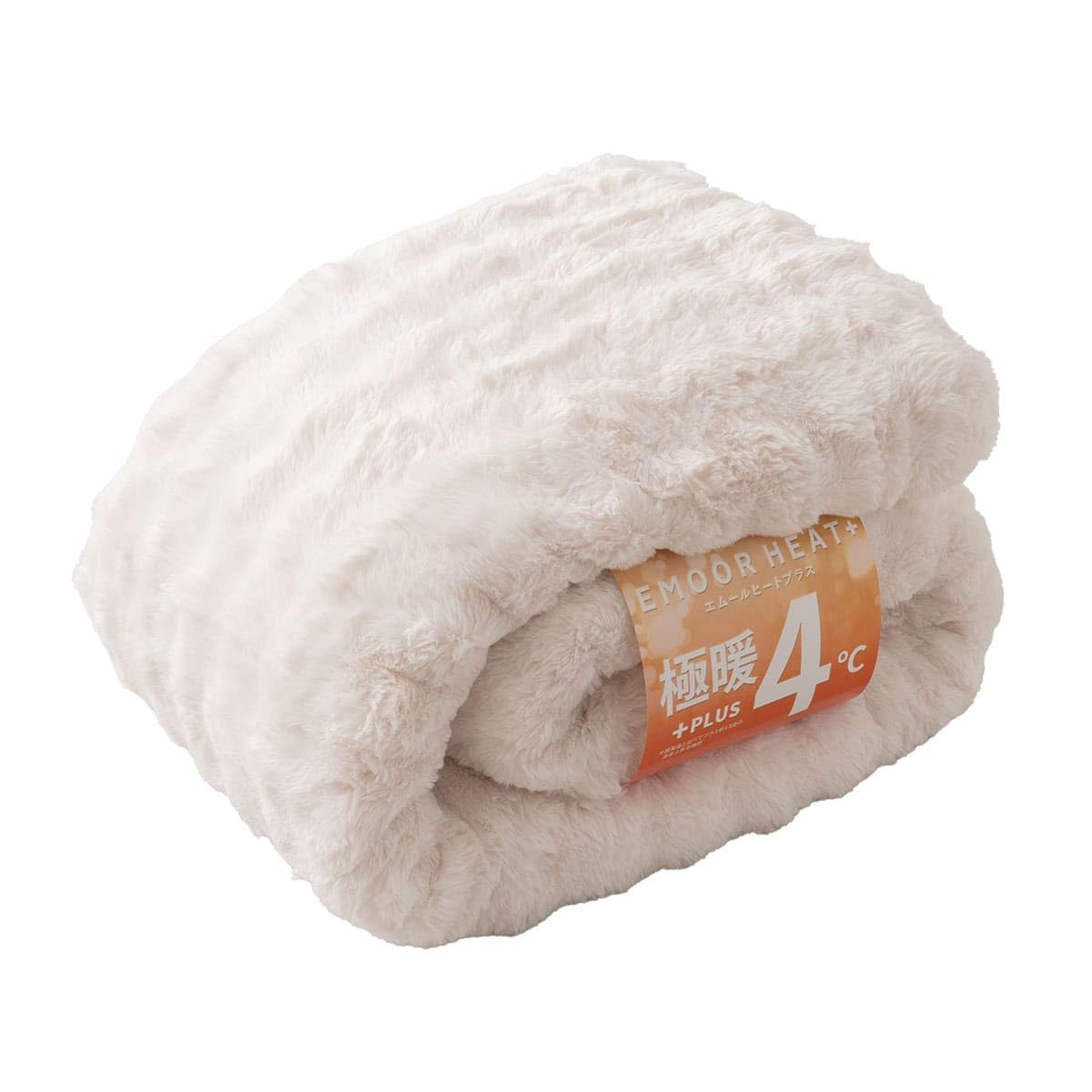 

EMOOR Heat Plus Double Blanket, Fluffy Type, Single, Ivory