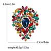 Skelettblumen-Design Barocke Brosche Mehrfarbige Funkelnde Strass-Pins Große Kristallbrosche Hochzeits-Feiertags-Party-Geschenke