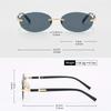 Fashion Vintage Small Frame Oval Metal Sun Glasses for Men Women Cycling Outdoor Summer Colorful UV400