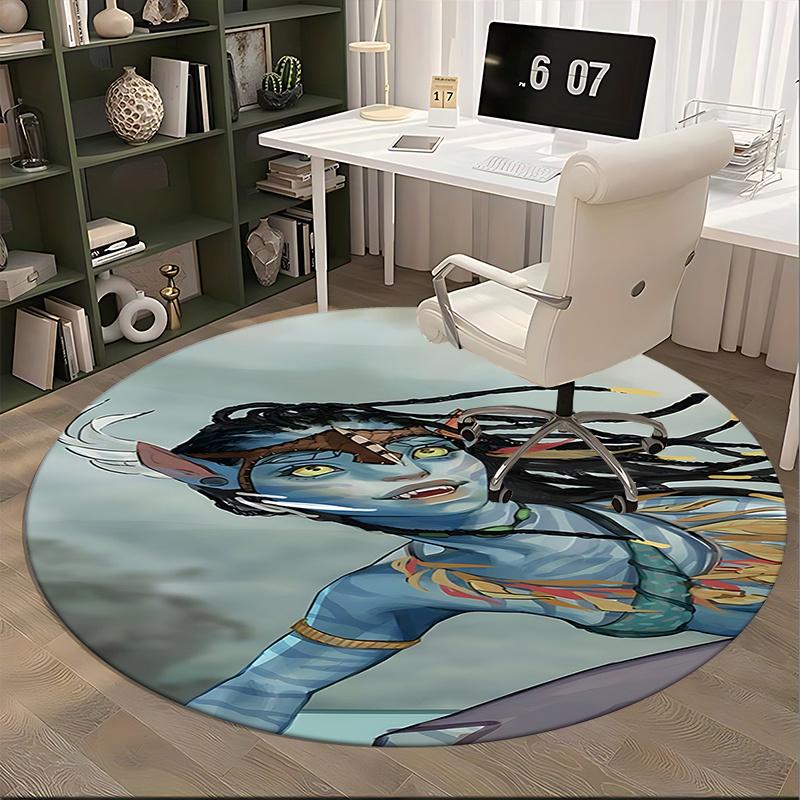 Avatar-Inspired Chair Mat - Round Carpet for Home Decor, Office Use, Living Room, Bedroom, Gift Idea0255b