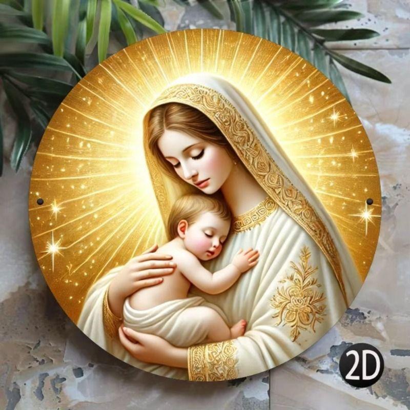 Flat 2D Metal Sign Board Hanging Decorative Wall Art 20x20cm