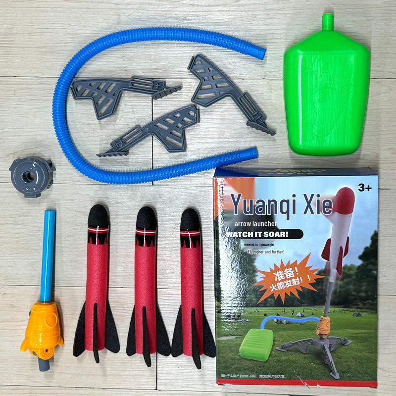 Kids' Outdoor Luminous Skyrocket Toy - Foot-Powered Rocket Launcher for Parent-Child Fun