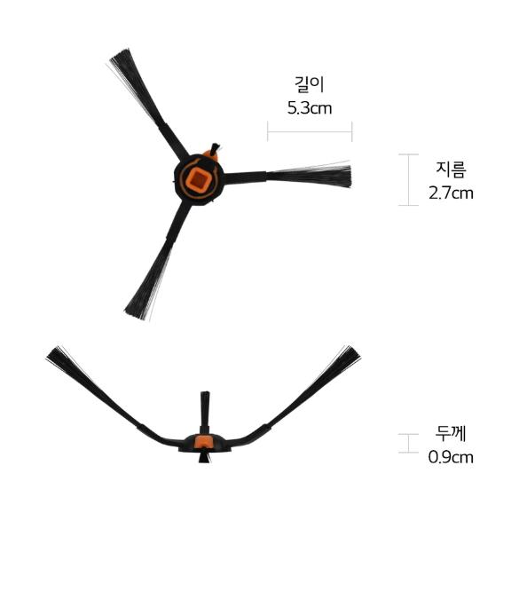 LG Electronics Genuine Brush Parts Code Zero Robo King AI All-in-One(Left&Right BULK )