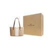 Coach Gallery 37 Striped Signature Coated Canvas Tote Bag Women tote Light-Khaki CR121-IMWQJ