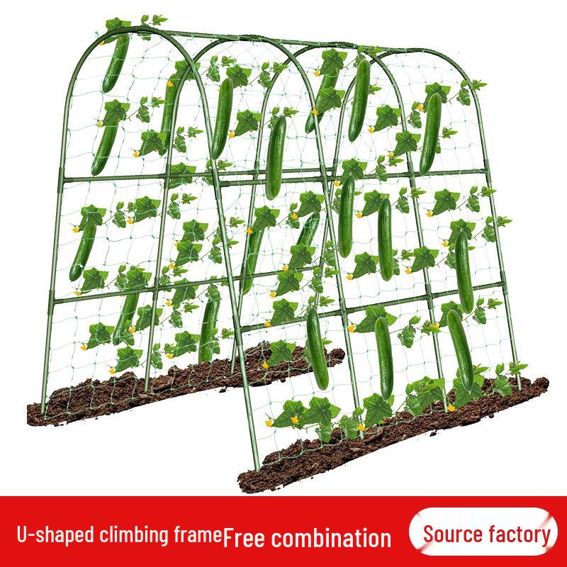 Plastic-Coated Steel Arch Pipe: U-Shaped Greenhouse Climbing Support for Cucumber and Tomato Plants