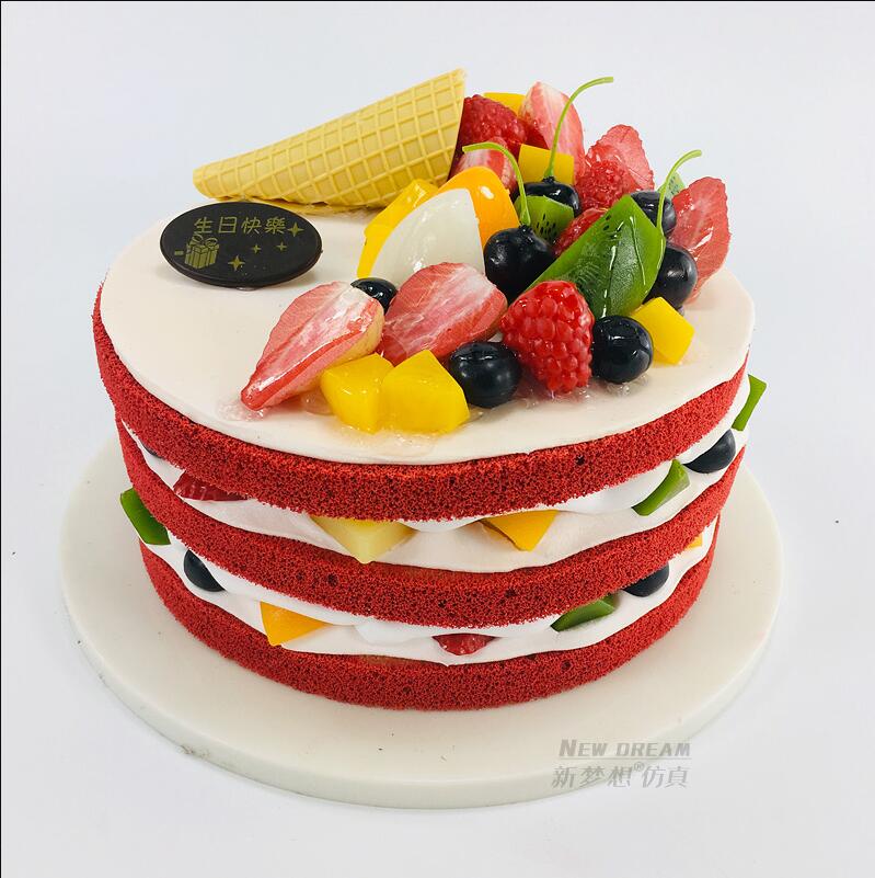 

Сэндвич-торты на день рождения модель имитационная модель торты с фруктовым муссом витрина образцы поддельный торт искусственные украшения для торта 10inches