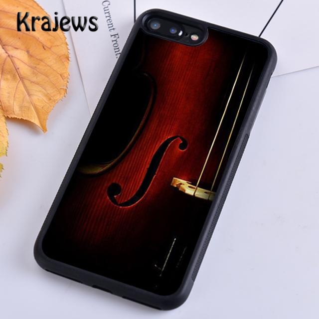 Krajews Wooden Violins Bow Music Phone Case Cover For iPhone 17 Air 16 15 14 Plus 11 12 13 Pro Max Plus Coque Fundas