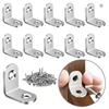 10pcs Stainless Steel Right Angle Corner Brace 90 Degree Small Size Angle Bracket Stable Connector L Brackets Furniture Hardware