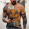 Halloween T Shirt Men's Casual Round Neck Blood Splatter Pattern Tops Horror Bloody Printed Short Sleeve Tops