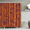 Abstract Wave Shower Curtain Modern Art Bathroom Decor Waterproof Fabric Liner Sets For Washroom