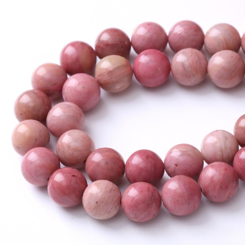 Red Rhodonite Natural Stone 4/6/8/10/12mm Beads 15"Strand Smooth Loose Spacer Beads for Jewelry Making DIY Bracelets Accessories