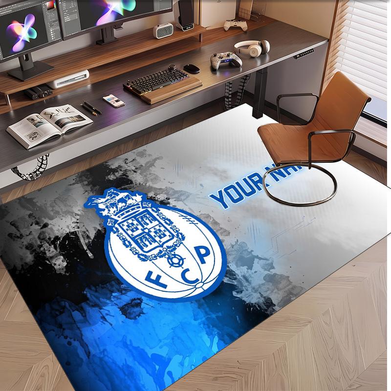 Personalized Crystal Velvet Carpet FC Porto Pattern Non Slip Floor Rug