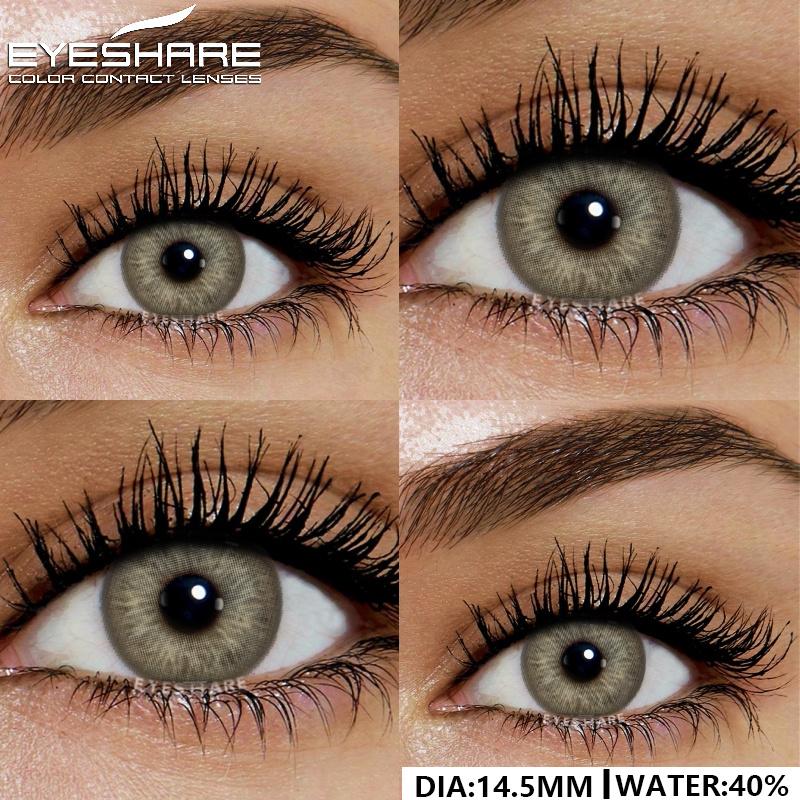 14.5mm Natural Brown Color Contact Lenses 1 Pair Soft Comfort Yearly Use Blue Eye Lenses Gray Pupils Lens Green Contact