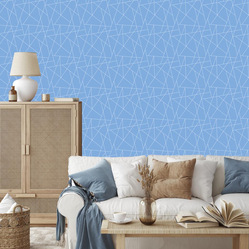 Wallpaper Geometric pattern azure, fine detail 50x1000