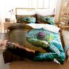 Microfiber Fabric Lizard Soft Duvet Cover Featuring Pilowcases,3D Print,Reptile,Chameleon Bed Duvets, Bed Linen Set,20x20 Beding Set