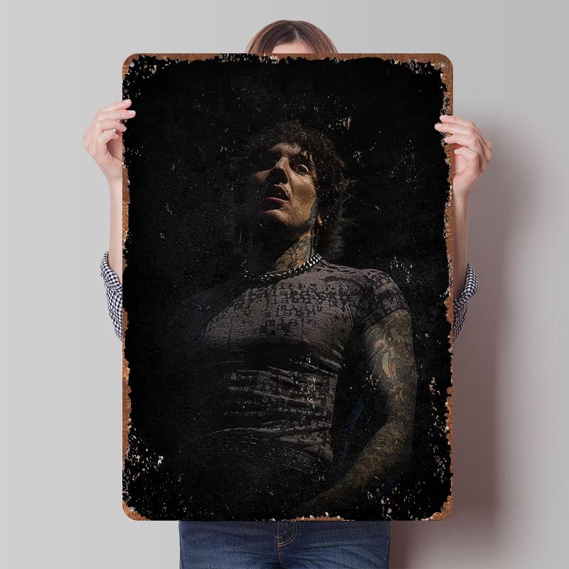 

Oliver Sykes Portrait Poster Customized Wall Art Vintage Metal Signs Retro Tin Plaque for Man Cave Garage Decoration Room Decor 20x30cm（7.8x11.8inch）