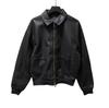 Pingti-European and American men's clothing retro lapel collar black jacket/loose imitation leather jacket brown coat