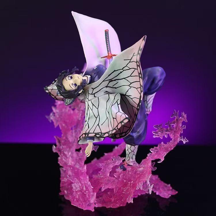 20CM demon slayer ANIPLEX Shinobu Kocho Tanjiro Geisha Collectible Dance Fan Vehicle-mounted Perfect Gift Favorite PVC figures