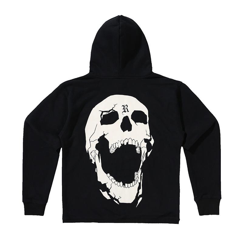 2021 Nouă Tendință Europeană și Americană Hanorac cu Glugă Imprimat Craniu Os Răzbunare Fleece Unisex Bărbați și Femei