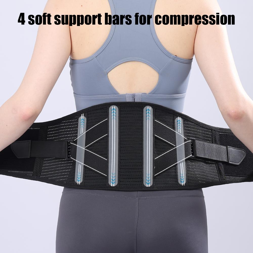 Breathable Back Brace For Men Women Waist Lumbar Support Belt Sciatica Herniated Disc Pain Relief