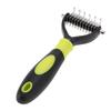 Pet Oboustranný Profesionální Rozčesávací Hřeben Kartáč Pes Čištění Odstraňování chlupů Hřebeny Nástroj pro péči(Žlutá)