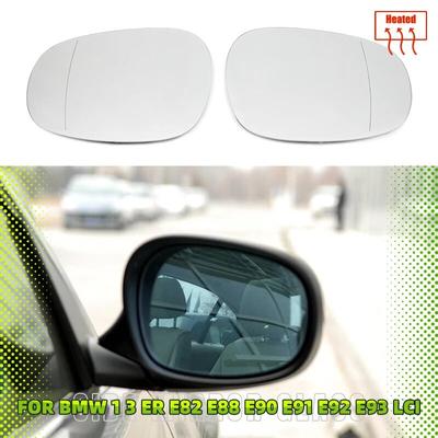 Left & Right Side Mirror Glass Rear View Rearview Exterior Wide Angle for BMW 1 Series 3 Series E82 E88 E90 E91 E92 E93 LCI