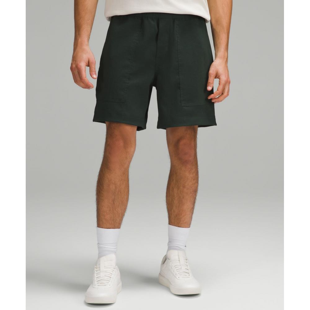 

LululemOn Relaxed Fit Pull On Short 7 Light Woven Legacy Green S
