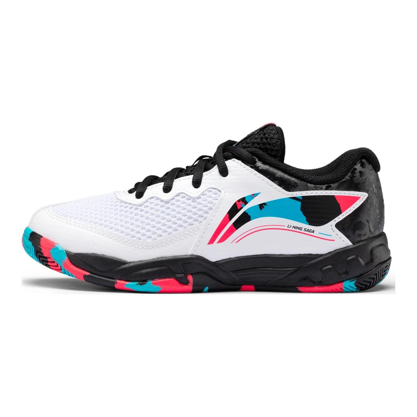 

New LiNing 2 Junior Slip Resistant Cushioning Abrasion Resistant Low Top Kids Training Shoes Black White Teenagers AYTT008-1 33