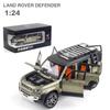 New 1:24 Land Rover Defender SUV Toy Alloy Car Diecasts & Toy Vehicles Metal Car Model Simulation Collection Toys For Kids Gifts