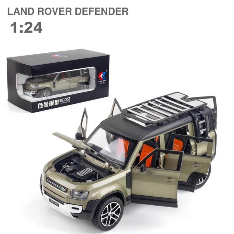 New 1:24 Land Rover Defender SUV Toy Alloy Car Diecasts & Toy Vehicles Metal Car Model Simulation Collection Toys For Kids Gifts