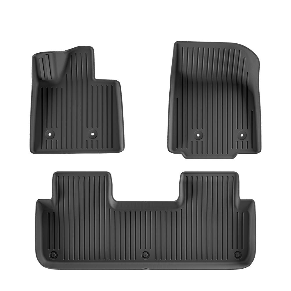 for Onvo L60 2025 2025 Car Floor Mats Cargo Liner Trunk Pad TPE 3D Foot Mat Waterproof Odorless Tray Set BLACK