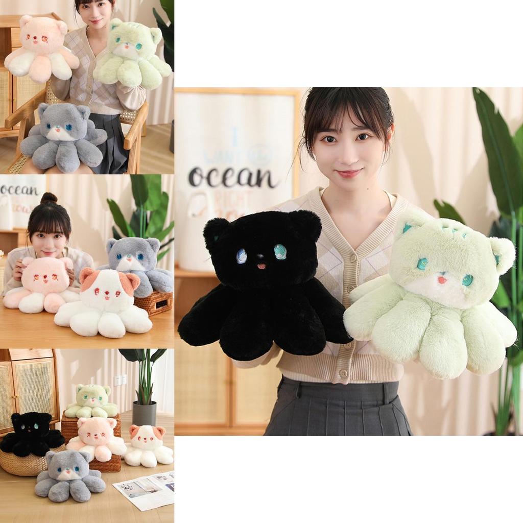 Niedliches Jellycat Katze Plüschtier Weiches Stoffkissen Oktopus Puppe Heimdeko Kindergeschenk