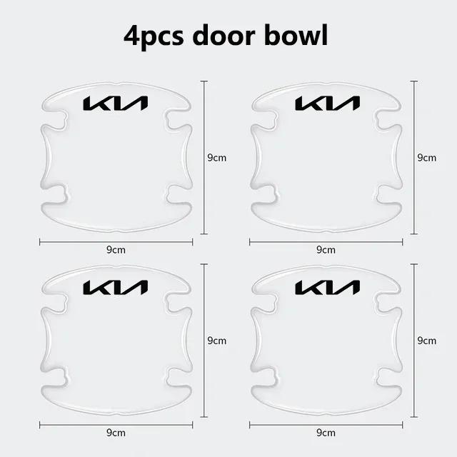 AADW1 Car Door Bowl Handle Protector Stickers Anti-collision Strips for KIA Rio Soul K5 K3 Seltos Sorento Forte Optima Soul Sportage
