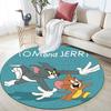 Tom and Jerry Round Area Rug,Carpet Rug for Living Room Bedroom Sofa Playroom Decor,Non-slip Floor Mat