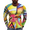 Text Paris France Solid Casual Long Sleeve T-shirt For Men Clothing Sport Fitness Breathable Loose T Shirts Print Gradient Tee