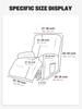 LANMOLIFE Recliner Sofa Slipcover Stretch Sofa Covers for Reclining Couch, Soft Washable 1/2/3 SEAT