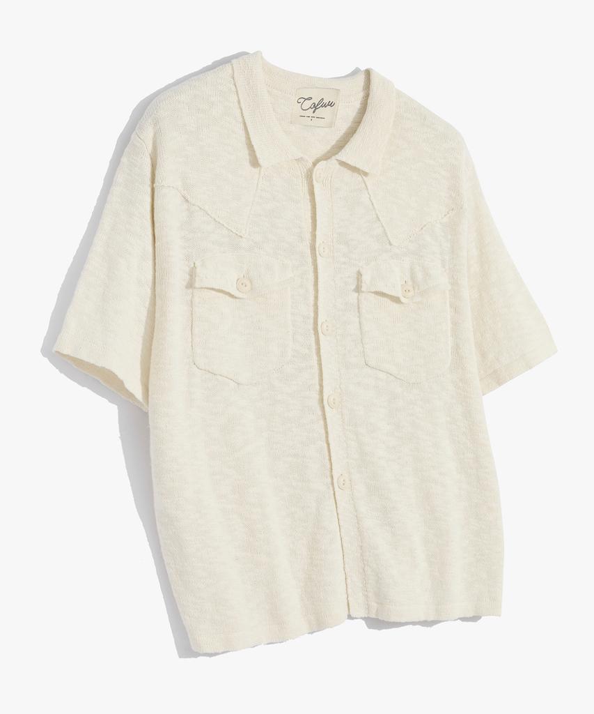 COFWI Shade Knit Trucker Jacket Ivory