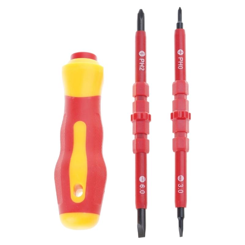 

Magnetic Insulated Screwdriver 3 In 1 Set Precisely Marking Cutter Specifications Steel Anti Wear Construction 1