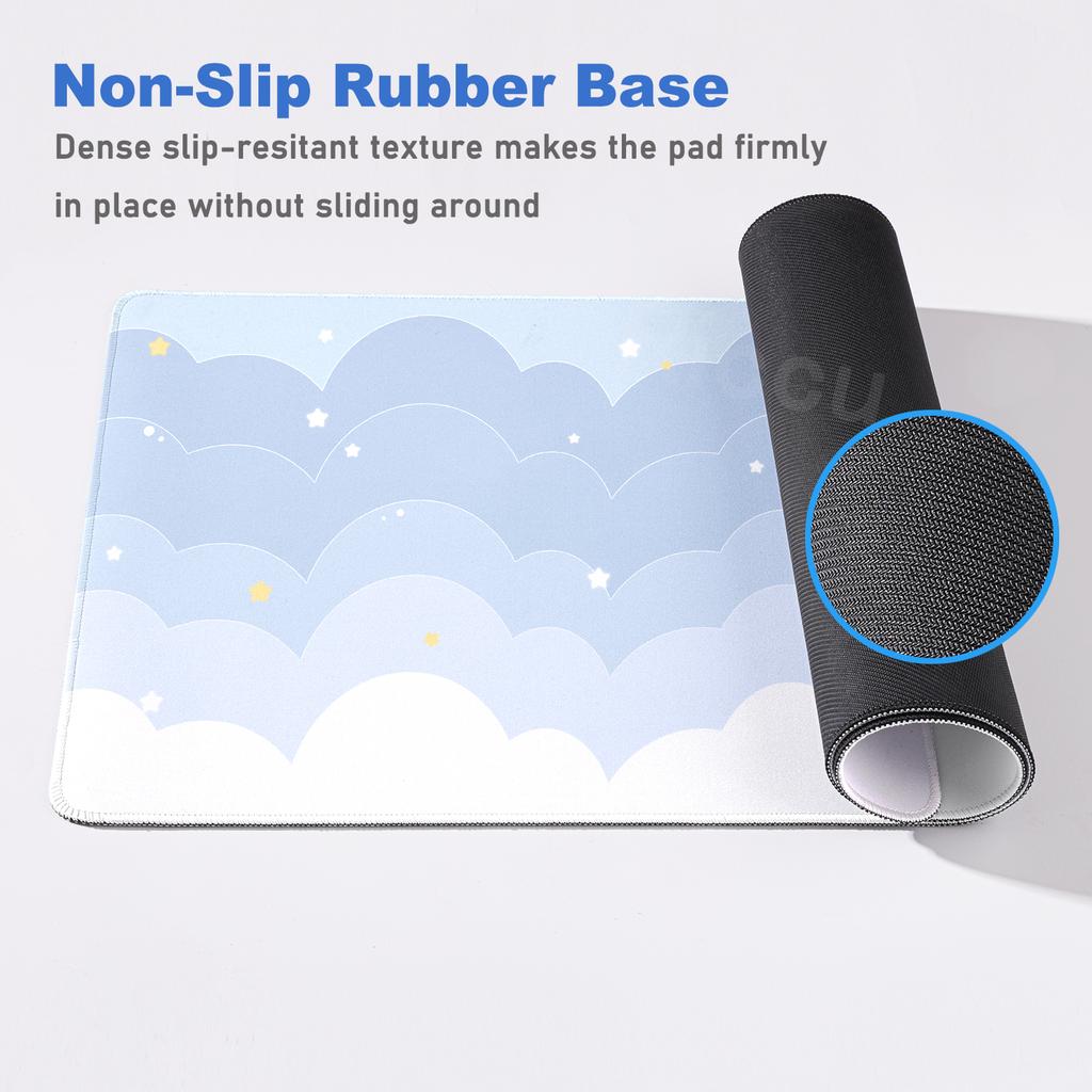 Pink Cloud Desk Mat Kawaii Large Mouse Pad XXL Cute Office Rubber DeskPad Extended Pads Gaming Keyboard Accessories Large Mats