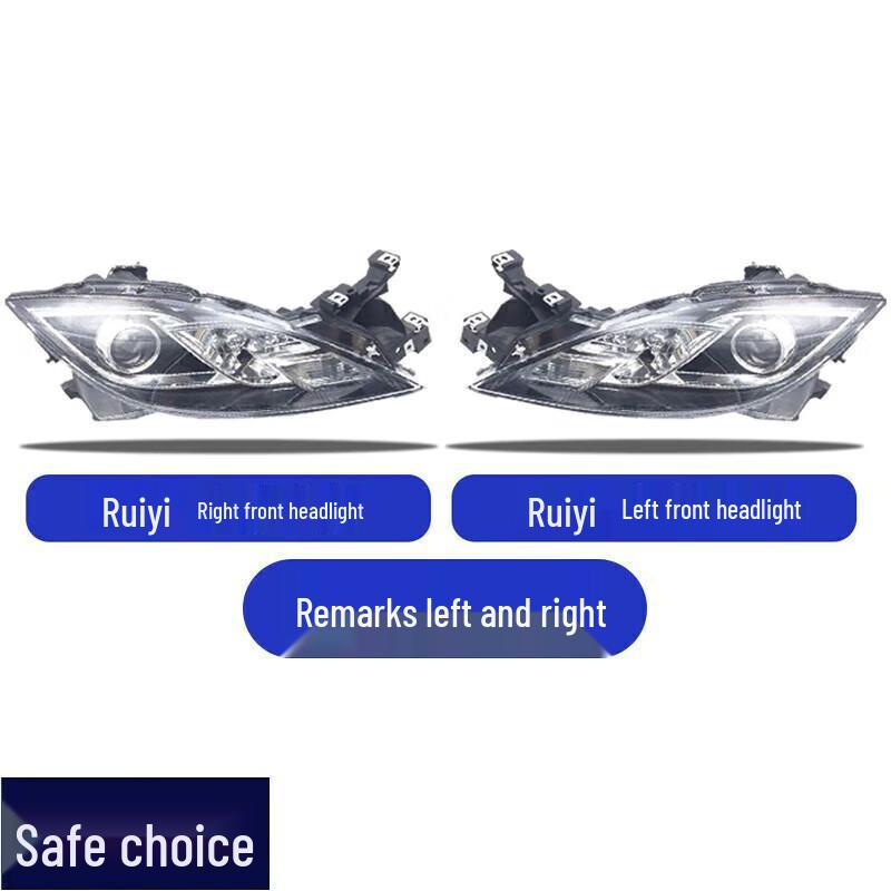 Compatible with Mazda 6/M6/Ruiyi Headlight: High/Low Beam Cover Housing Assembly Mazda 6/Ruiyi - Passenger Side (Right)