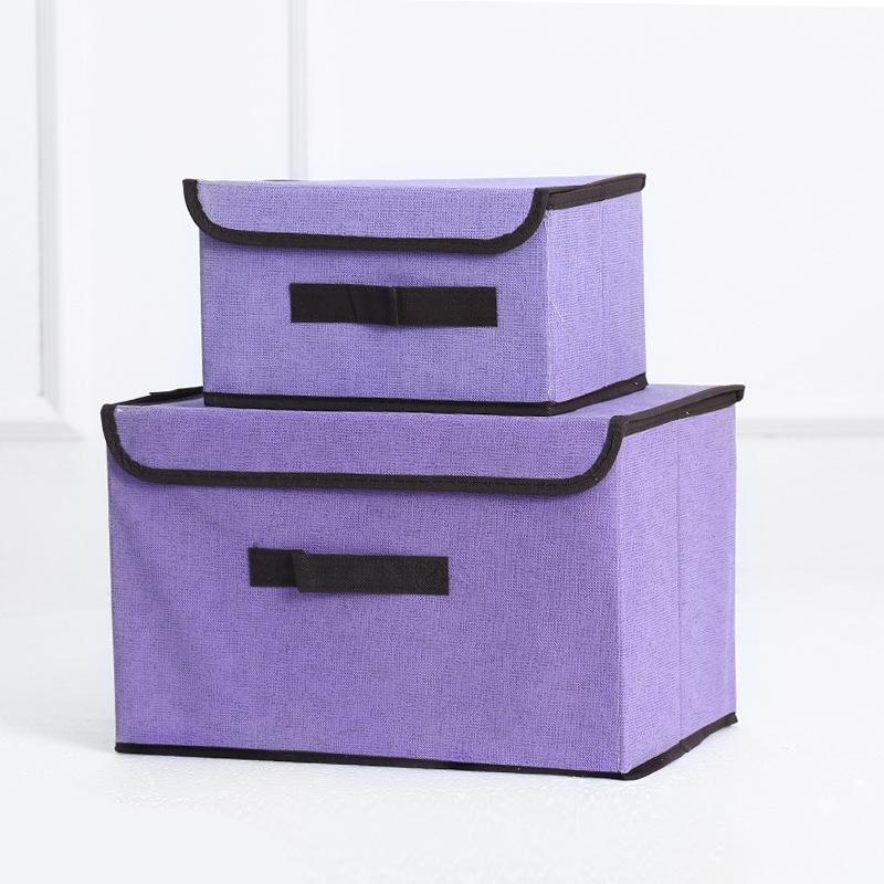 

Складной ящик для хранения из нетканого материала под лен для одежды и игрушек, доступен в больших и малых размерах. Small: 26*20*16