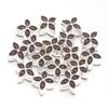10Pcs/Lot 9.5×9.5mm Alloy Drop Oil Beads Colorful Four Petal Flower Large Hole Loose Beads For Diy Bracelet Necklace Jewelry