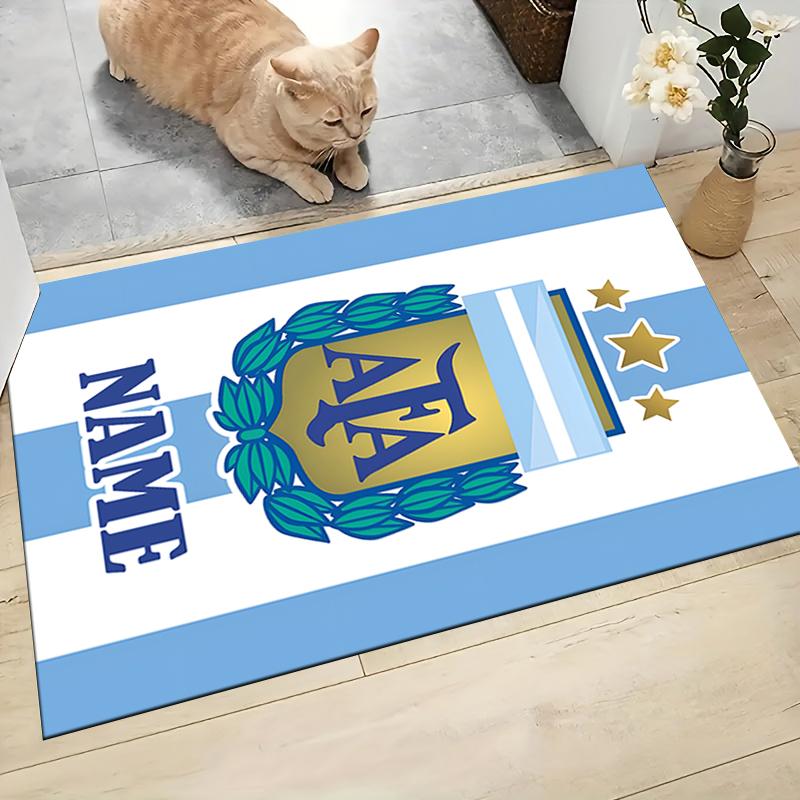 Custom Name River Plate Crest Carpet Rug Customizable Soft Washable Anti-Slip Home Living Room Sofa Mats Personalized Rug. 0909255