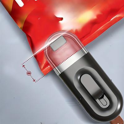 2-in-1 Mini Bag Sealer and Cutter - Portable Hot Vacuum Sealing Machine for Fresh Snacks, Cookies and Food Storage - Battery Powered
