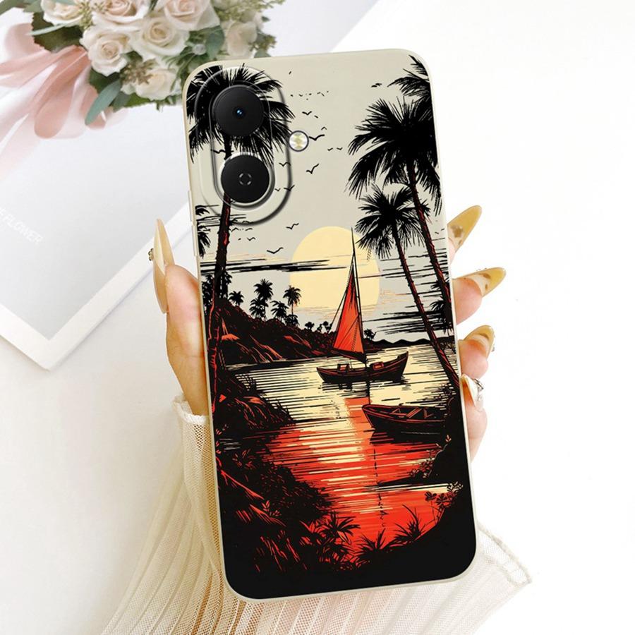 Pone Case for Tecno Spark Go 2 Case KM4 Cute Panda Lovely Rabbit Pattern Shell for Tecno Sparkgo2 GO 2 Len Proective Back Capa