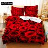 Set de lenjerie de pat cu trandafiri roz, la modă, romantic, textil de casă, dimensiune simplă, dublă, pentru cuplu, femeie, fete, decor dormitor, flori, husă de plapumă
