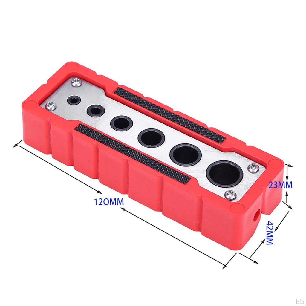 Dowel Jig for Woodworking of Wooden Post Holes Size 12 X 4.2 2.3 Cm Durable Accessory Resistant to
